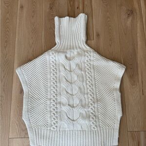 Banana Republic Cream Cable Knit Turtleneck Sweater